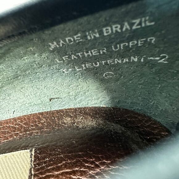 Enzo Angiolini Lieutenant Loafer SZ 6.5M Blue Leather Gold Studded Slip On Flat - Picture 8 of 10